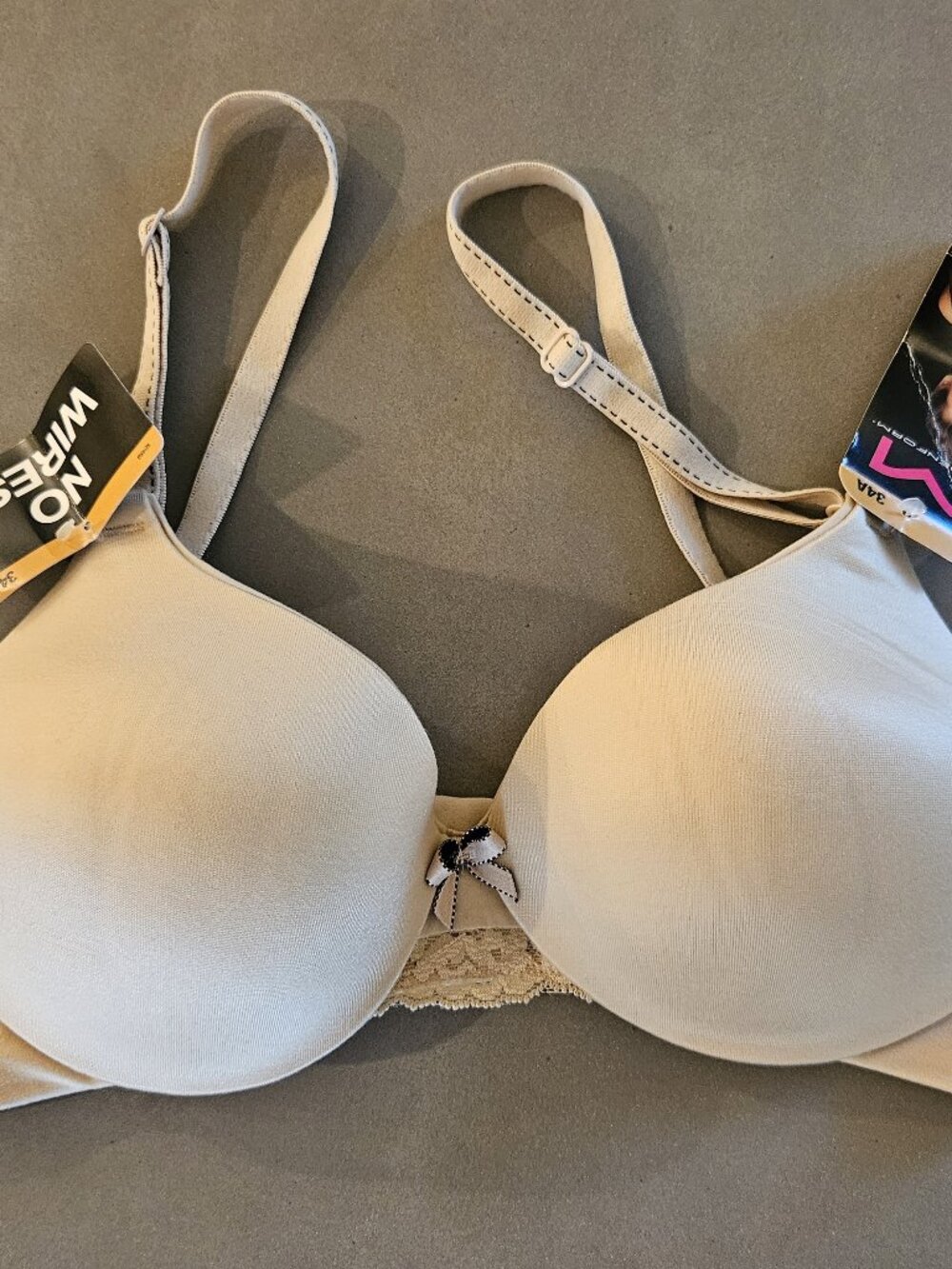 NWT Maidenform Women's 34A Comfort Devotion Wire Free Demi Bra Nude Beige